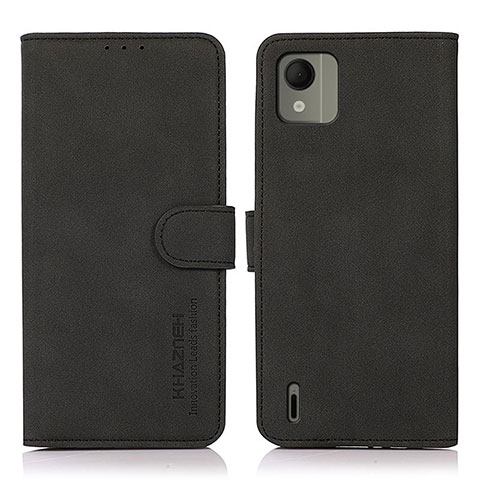 Coque Portefeuille Livre Cuir Etui Clapet D01Y pour Nokia C110 Noir