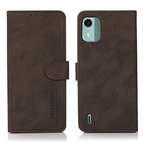 Coque Portefeuille Livre Cuir Etui Clapet D01Y pour Nokia C12 Marron