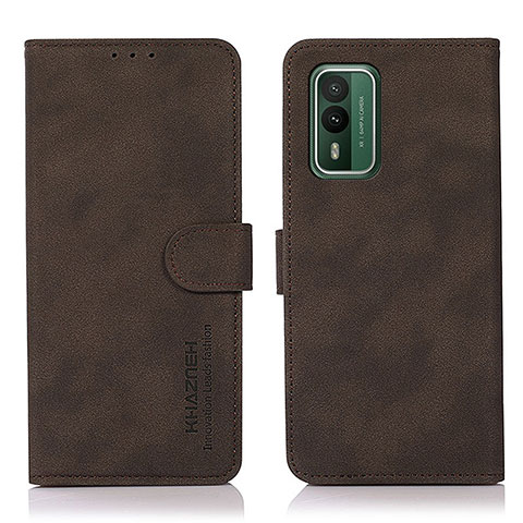 Coque Portefeuille Livre Cuir Etui Clapet D01Y pour Nokia XR21 Marron