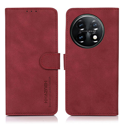 Coque Portefeuille Livre Cuir Etui Clapet D01Y pour OnePlus 11 5G Rouge