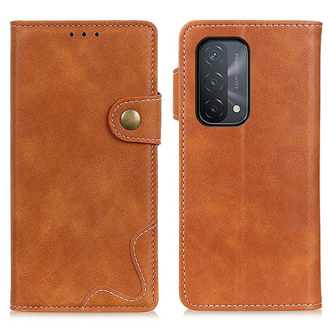 Coque Portefeuille Livre Cuir Etui Clapet D01Y pour Oppo A54 5G Marron