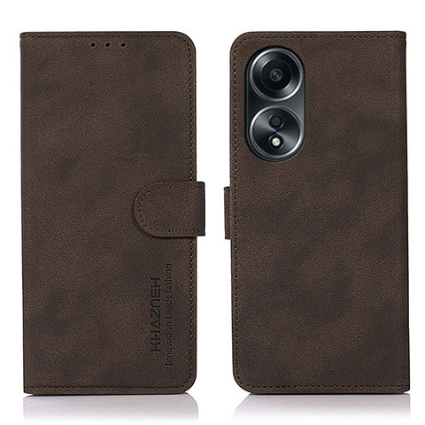 Coque Portefeuille Livre Cuir Etui Clapet D01Y pour Oppo A78 4G Marron