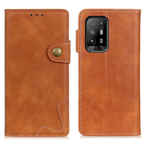 Coque Portefeuille Livre Cuir Etui Clapet D01Y pour Oppo A95 5G Marron