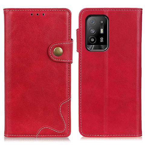 Coque Portefeuille Livre Cuir Etui Clapet D01Y pour Oppo A95 5G Rouge