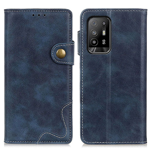 Coque Portefeuille Livre Cuir Etui Clapet D01Y pour Oppo F19 Pro+ Plus 5G Bleu