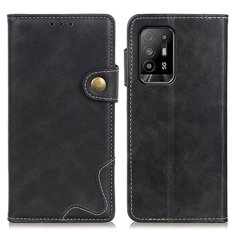 Coque Portefeuille Livre Cuir Etui Clapet D01Y pour Oppo F19 Pro+ Plus 5G Noir