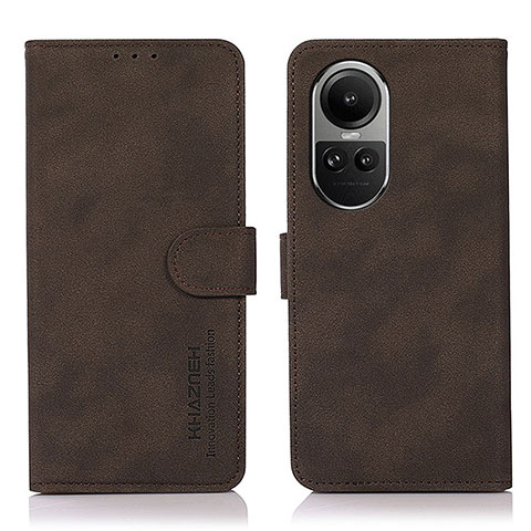 Coque Portefeuille Livre Cuir Etui Clapet D01Y pour Oppo Reno10 5G Marron