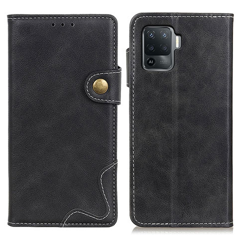 Coque Portefeuille Livre Cuir Etui Clapet D01Y pour Oppo Reno5 F Noir