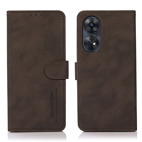 Coque Portefeuille Livre Cuir Etui Clapet D01Y pour Oppo Reno8 T 4G Marron