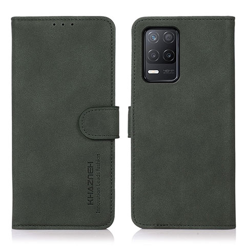 Coque Portefeuille Livre Cuir Etui Clapet D01Y pour Realme Q3i 5G Vert