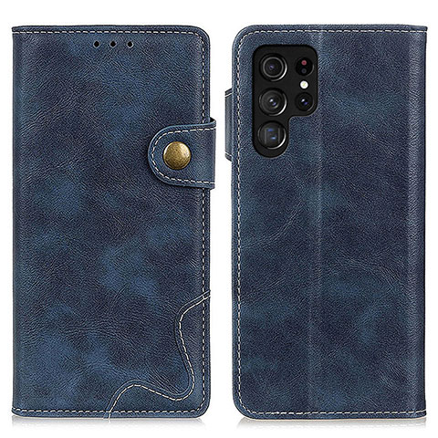 Coque Portefeuille Livre Cuir Etui Clapet D01Y pour Samsung Galaxy S21 Ultra 5G Bleu