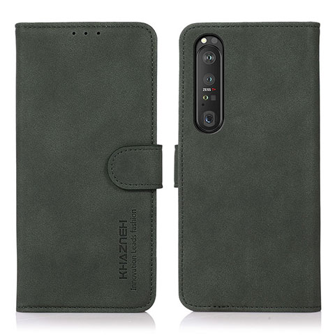 Coque Portefeuille Livre Cuir Etui Clapet D01Y pour Sony Xperia 1 III Vert