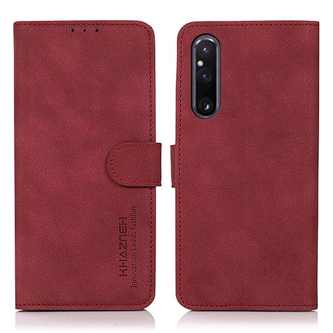 Coque Portefeuille Livre Cuir Etui Clapet D01Y pour Sony Xperia 1 V Rouge