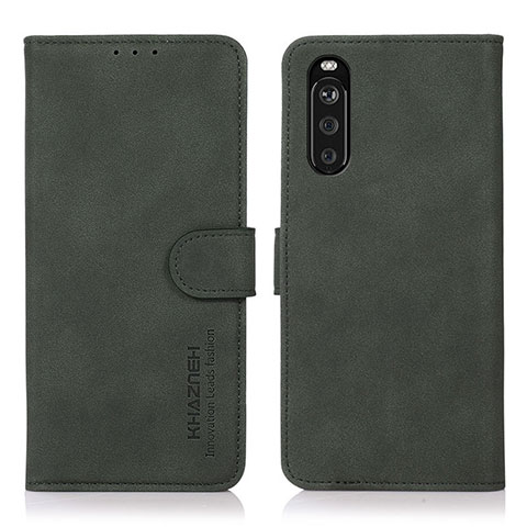 Coque Portefeuille Livre Cuir Etui Clapet D01Y pour Sony Xperia 10 III Lite Vert