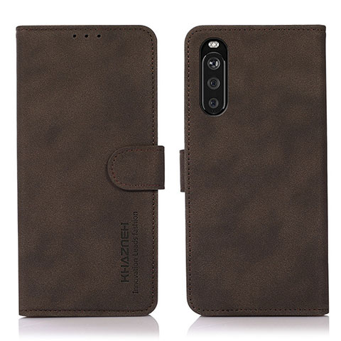 Coque Portefeuille Livre Cuir Etui Clapet D01Y pour Sony Xperia 10 III SO-52B Marron