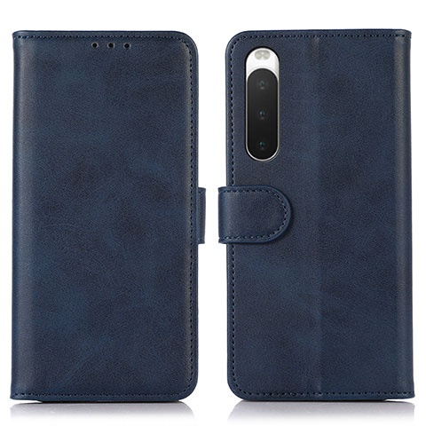 Coque Portefeuille Livre Cuir Etui Clapet D01Y pour Sony Xperia 10 IV Bleu