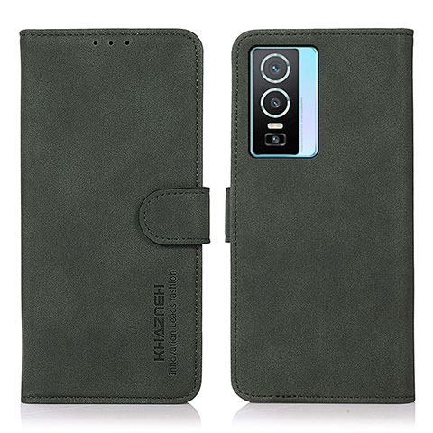 Coque Portefeuille Livre Cuir Etui Clapet D01Y pour Vivo Y74s 5G Vert