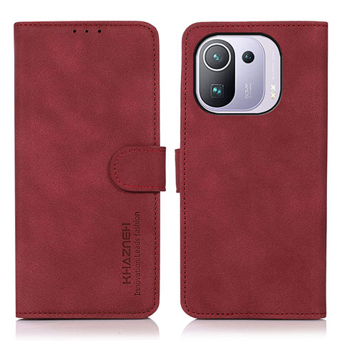 Coque Portefeuille Livre Cuir Etui Clapet D01Y pour Xiaomi Mi 11 Pro 5G Rouge