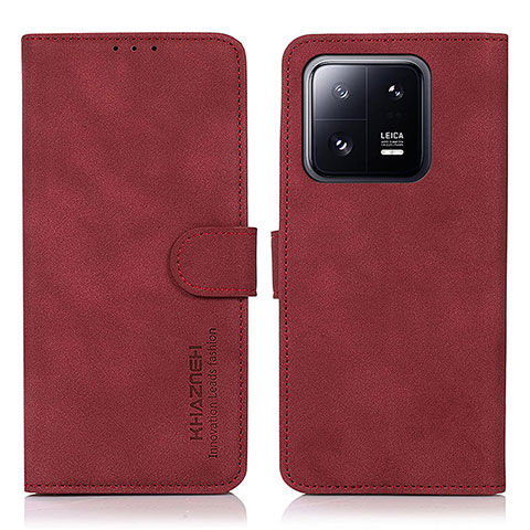 Coque Portefeuille Livre Cuir Etui Clapet D01Y pour Xiaomi Mi 13 5G Rouge