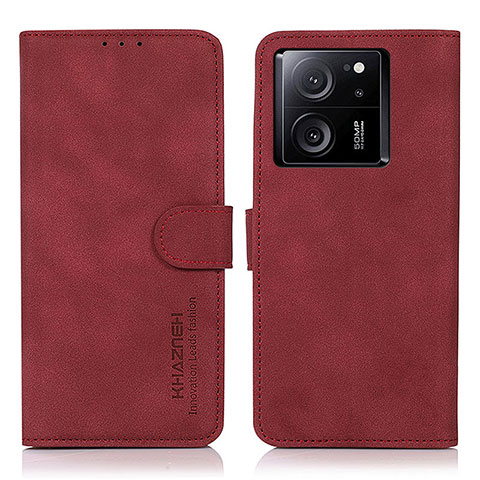 Coque Portefeuille Livre Cuir Etui Clapet D01Y pour Xiaomi Mi 13T 5G Rouge