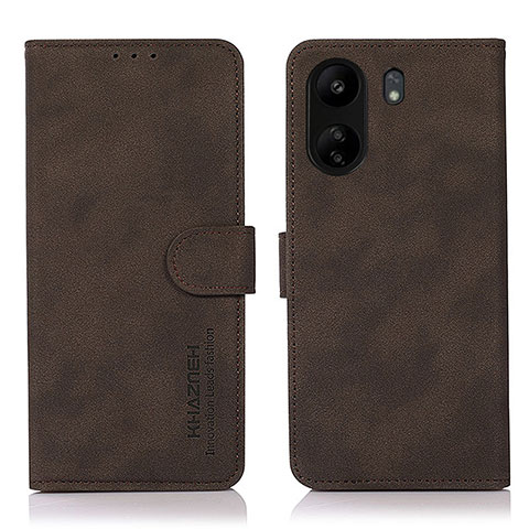 Coque Portefeuille Livre Cuir Etui Clapet D01Y pour Xiaomi Poco C65 Marron