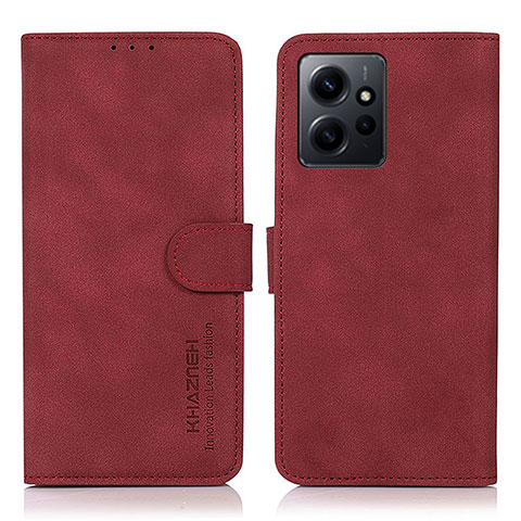 Coque Portefeuille Livre Cuir Etui Clapet D01Y pour Xiaomi Redmi Note 12 4G Rouge