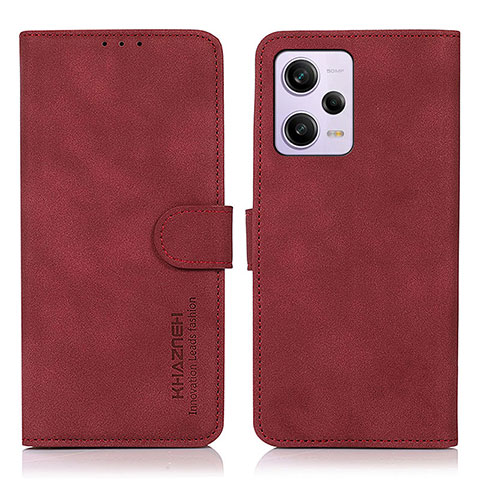 Coque Portefeuille Livre Cuir Etui Clapet D01Y pour Xiaomi Redmi Note 12 Explorer Rouge