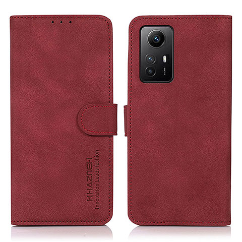 Coque Portefeuille Livre Cuir Etui Clapet D01Y pour Xiaomi Redmi Note 12S Rouge