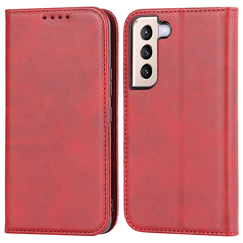 Coque Portefeuille Livre Cuir Etui Clapet D03T pour Samsung Galaxy S21 Plus 5G Rouge