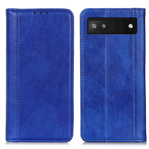 Coque Portefeuille Livre Cuir Etui Clapet D03Y pour Google Pixel 7a 5G Bleu