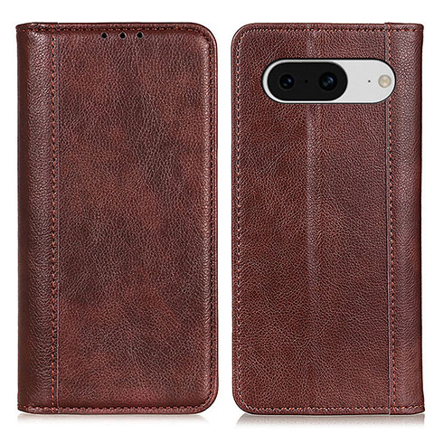 Coque Portefeuille Livre Cuir Etui Clapet D03Y pour Google Pixel 8 5G Marron