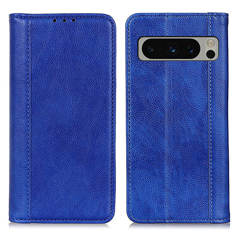 Coque Portefeuille Livre Cuir Etui Clapet D03Y pour Google Pixel 8 Pro 5G Bleu