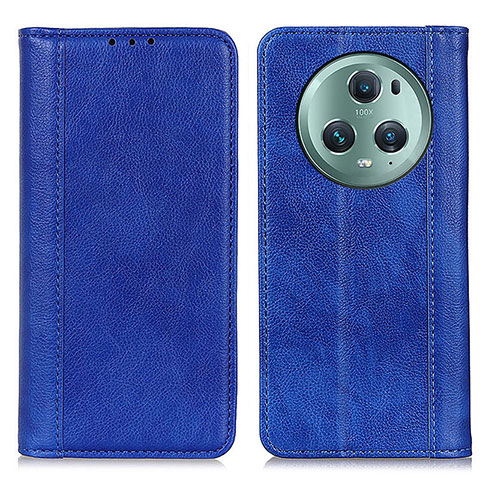 Coque Portefeuille Livre Cuir Etui Clapet D03Y pour Huawei Honor Magic5 Pro 5G Bleu