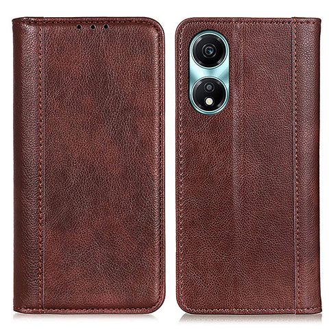 Coque Portefeuille Livre Cuir Etui Clapet D03Y pour Huawei Honor X5 Plus Marron