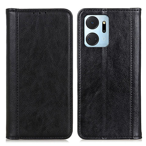 Coque Portefeuille Livre Cuir Etui Clapet D03Y pour Huawei Honor X7a Noir