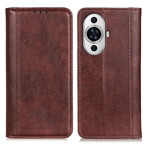 Coque Portefeuille Livre Cuir Etui Clapet D03Y pour Huawei Nova 11 Ultra Marron