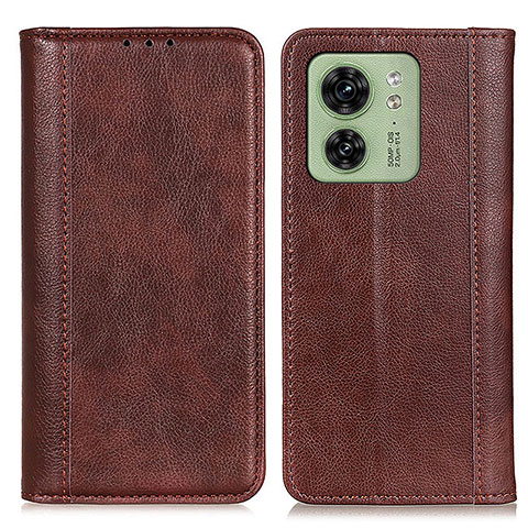 Coque Portefeuille Livre Cuir Etui Clapet D03Y pour Motorola Moto Edge (2023) 5G Marron