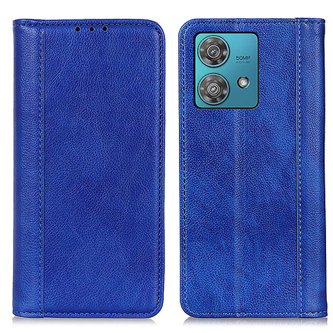 Coque Portefeuille Livre Cuir Etui Clapet D03Y pour Motorola Moto Edge 40 Neo 5G Bleu