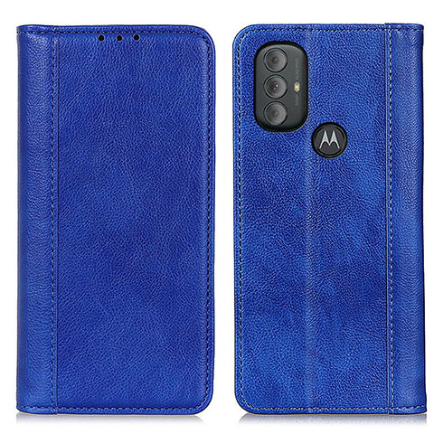 Coque Portefeuille Livre Cuir Etui Clapet D03Y pour Motorola Moto G Play (2023) Bleu