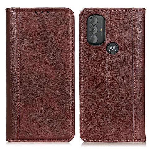 Coque Portefeuille Livre Cuir Etui Clapet D03Y pour Motorola Moto G Play (2023) Marron