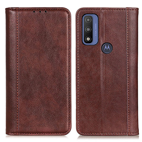 Coque Portefeuille Livre Cuir Etui Clapet D03Y pour Motorola Moto G Pure Marron