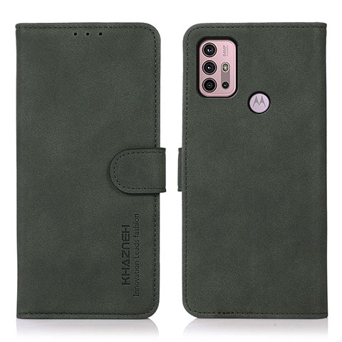 Coque Portefeuille Livre Cuir Etui Clapet D03Y pour Motorola Moto G10 Power Vert