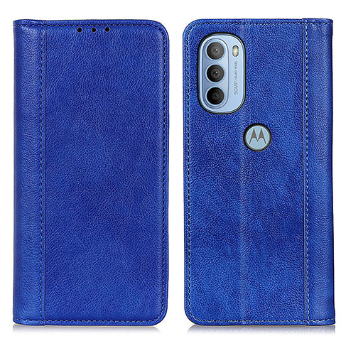 Coque Portefeuille Livre Cuir Etui Clapet D03Y pour Motorola Moto G41 Bleu