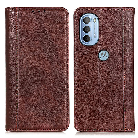 Coque Portefeuille Livre Cuir Etui Clapet D03Y pour Motorola Moto G41 Marron