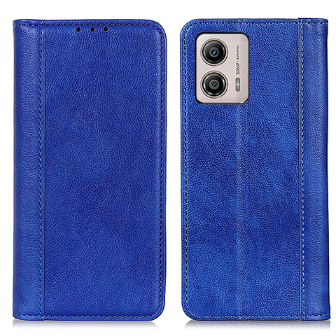 Coque Portefeuille Livre Cuir Etui Clapet D03Y pour Motorola Moto G53j 5G Bleu