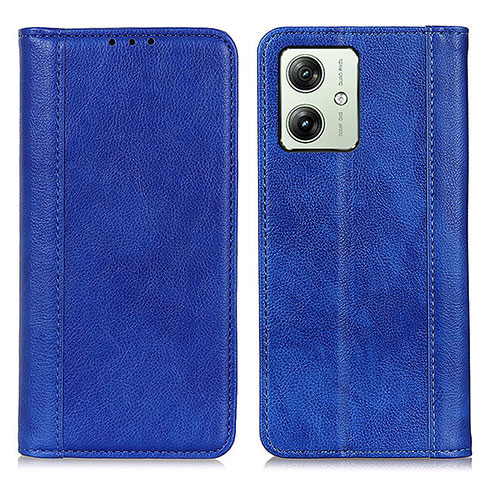 Coque Portefeuille Livre Cuir Etui Clapet D03Y pour Motorola Moto G54 5G Bleu