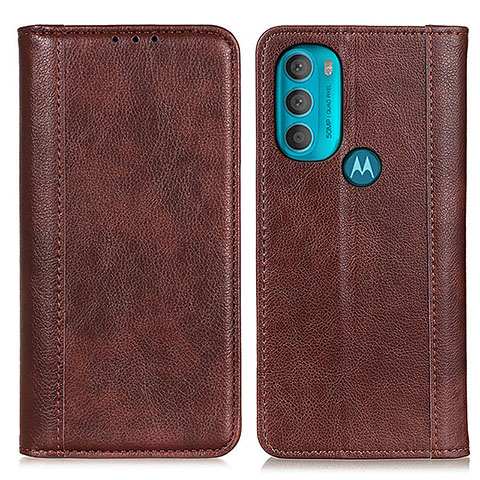 Coque Portefeuille Livre Cuir Etui Clapet D03Y pour Motorola Moto G71 5G Marron