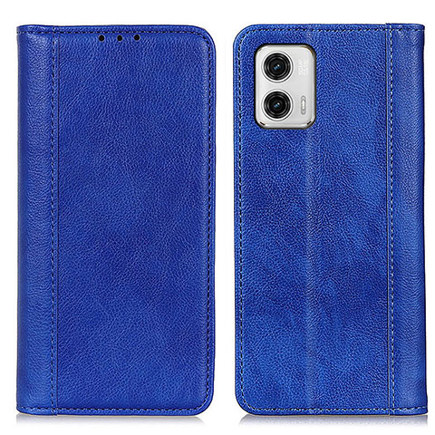 Coque Portefeuille Livre Cuir Etui Clapet D03Y pour Motorola Moto G73 5G Bleu