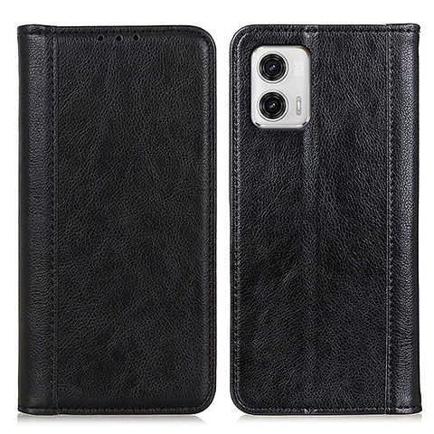 Coque Portefeuille Livre Cuir Etui Clapet D03Y pour Motorola Moto G73 5G Noir