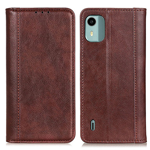 Coque Portefeuille Livre Cuir Etui Clapet D03Y pour Nokia C12 Marron